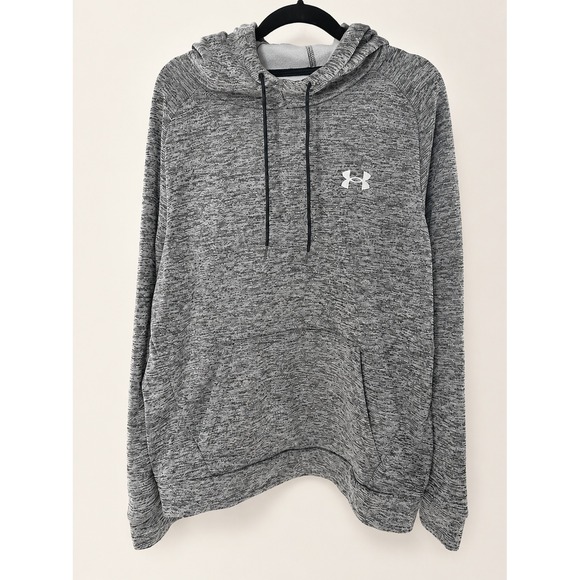Under Armour Other - Under Armour Men's Large Gray Heather Fleece Pullover Hoodie Loose Fit